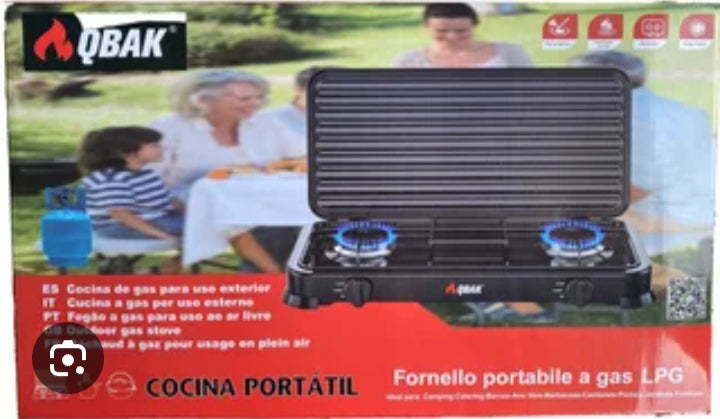 Cocina portátil va con bumbuna grande dos fuegos