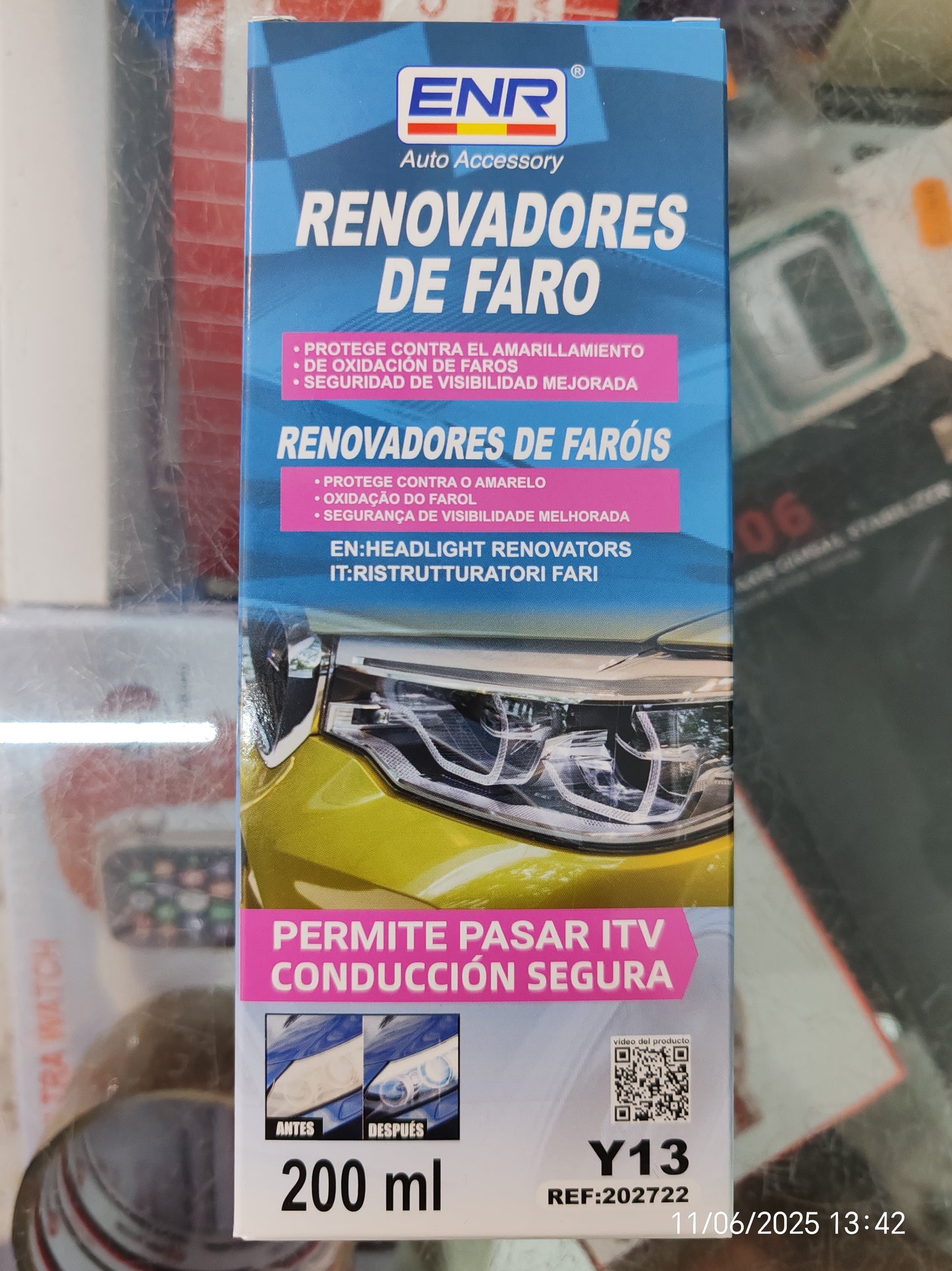 Renovadores de faro 200ml permite pasar ITV conducción Segura