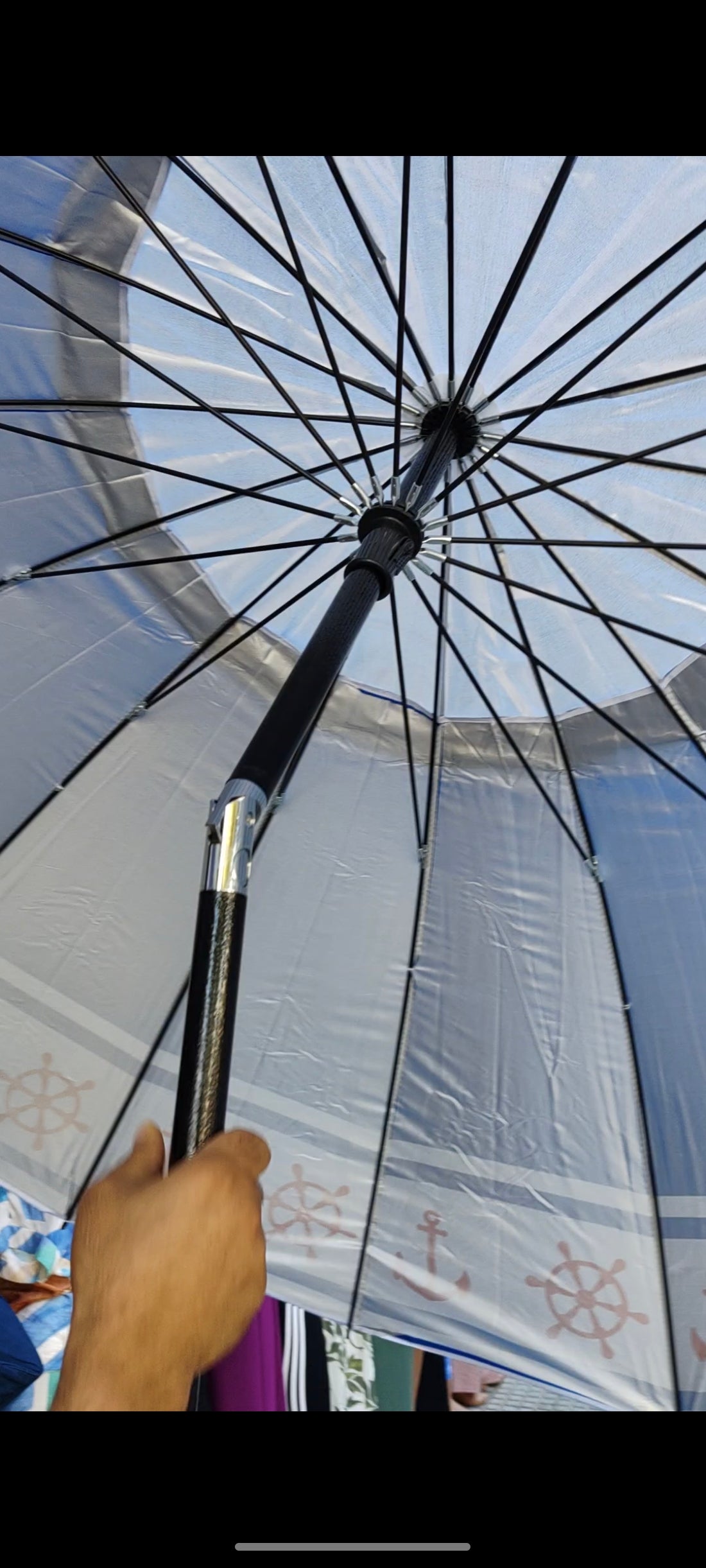 Sombrilla ⛱️ con protector solar con varilla de silicona dé 180Cm