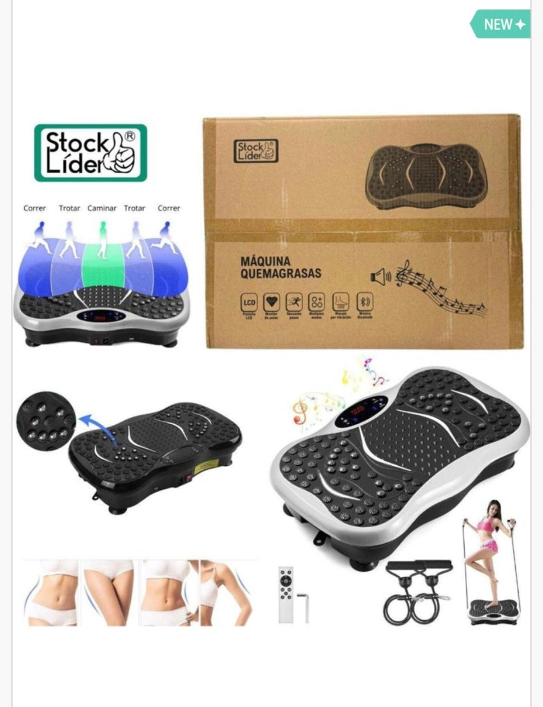 Maquina de vibración para quitar grasa en dos días dé buena calidad con bluetooth música 🎼🎵 mucho volumen con velocidades regulable con pantalla digitales