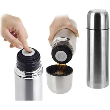 Termo Acero Inoxidable 1L | Conserva Temperatura | Doble Cuerpo | Pulsador Abrir/Cerrar
10.90€