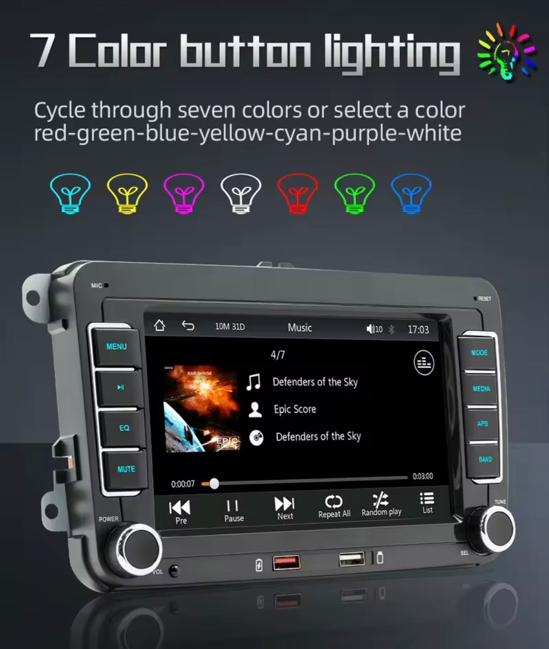 Radio pantalla Volkswagen Skoda