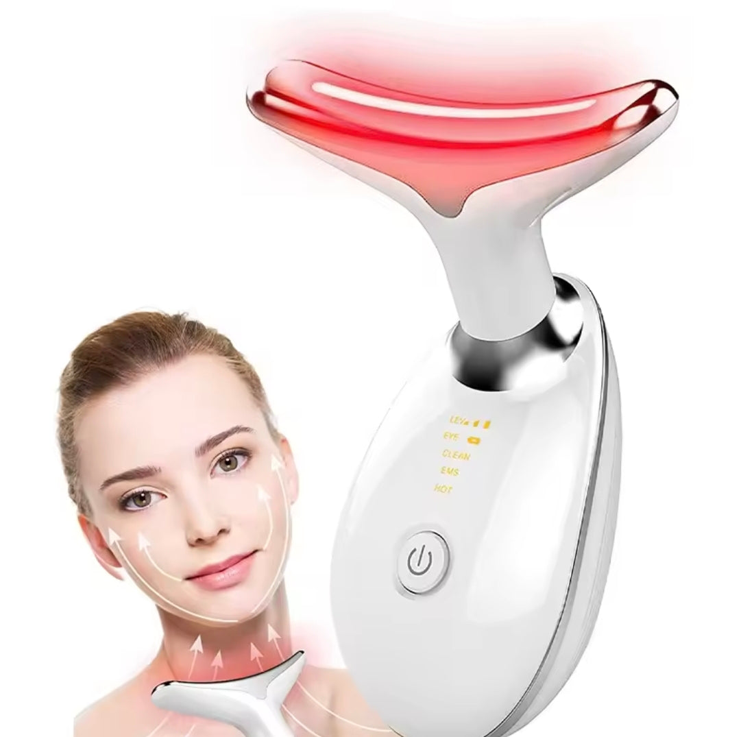 Masajeador facial tres modos de luz eléctrico belleza LED