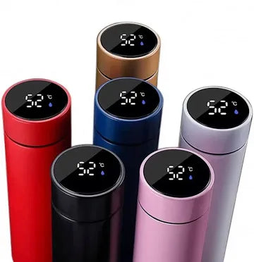 Taza térmica con pantalla de temperatura inteligente, termo de acero inoxidable 500ml, botella de agua