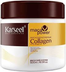 Mascarilla colágeno natural 🤩Karseell Colágeno Mascarilla Pelo 500ml, Maca Esencia