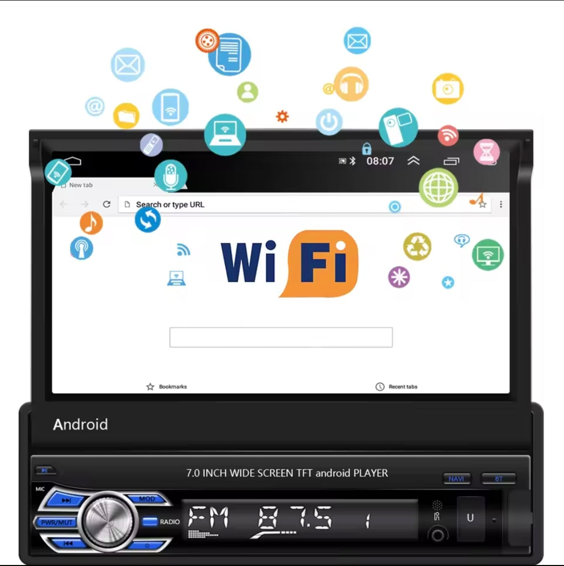 Radio pantalla universal