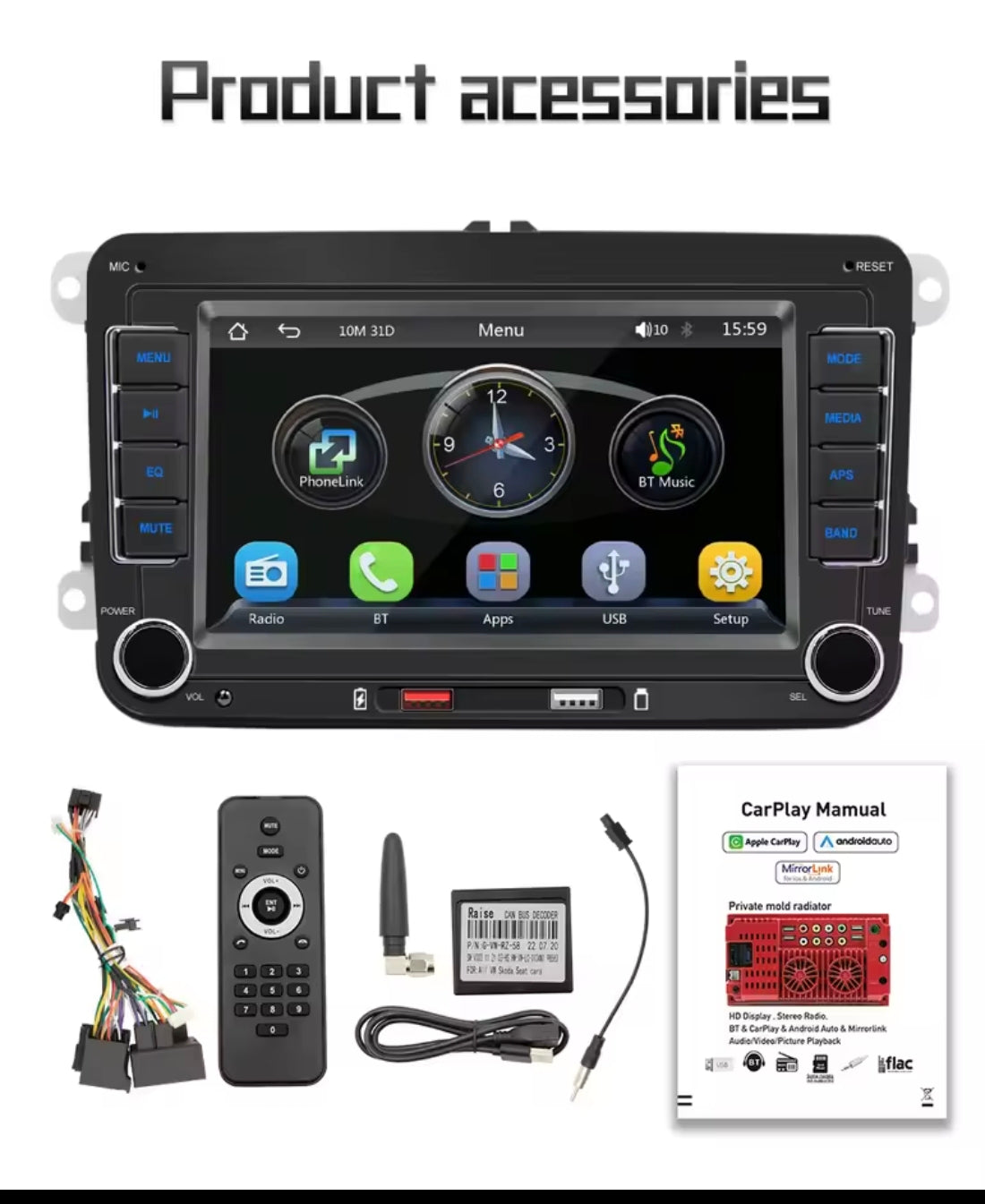 Radio pantalla Volkswagen Skoda