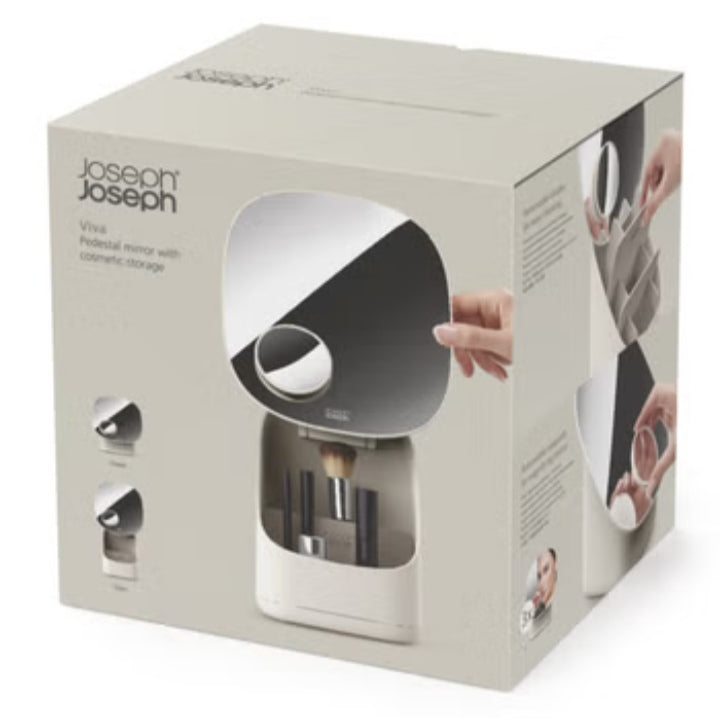 Espejo y organizador de brochas