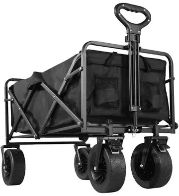 Carro de playa plegable y plegable, carro plegable de gran capacidad para exteriores, carrito portátil para acampar en el jardín 50€