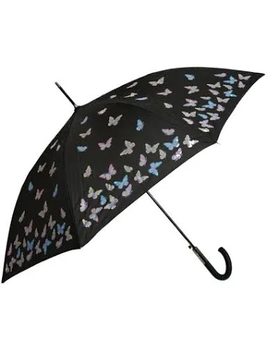 Paraguas largo de 8 varillas de cambia de color con la lluvia/agua dibujo de mariposas, antiviento,
8,99 €
Sin coste