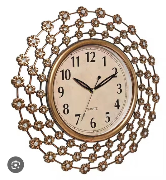reloj para pared color dorado metalizado