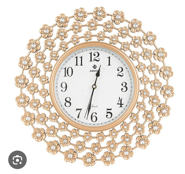 reloj para pared color dorado metalizado