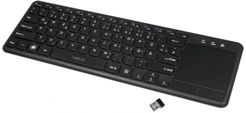 Teclado en español con bluetooth Datos Técnicos Teclado LogiLink inalámbrico + touchpad, 2,4 GHz, negro