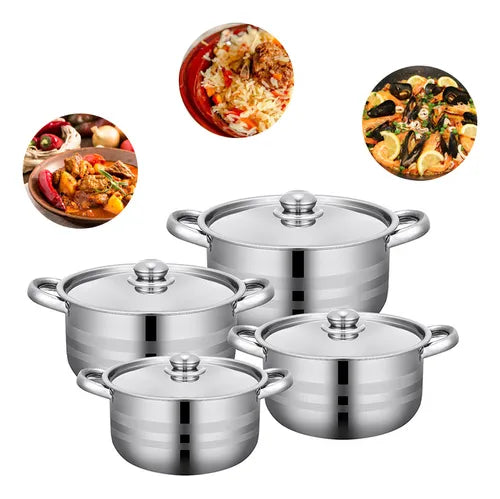 Batería de Cocina 4 Piezas Acero Inoxidable con Tapas de Vidrio, Sartén con Revestimiento de Mármol, Apta para Todo Tipo de Cocinas
59,90 €
Sin coste