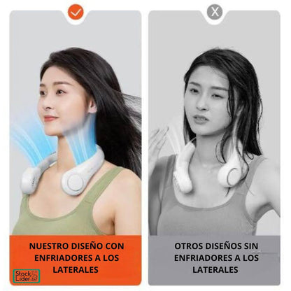 Ventilador de cuello 🧣😂 echa fresco para que no pases calor en la calle