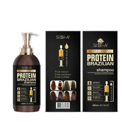 Champú con vitamina brasileña  marca moisturizing keratina natural argán collagen keratin jojoba oíl dé 800ml