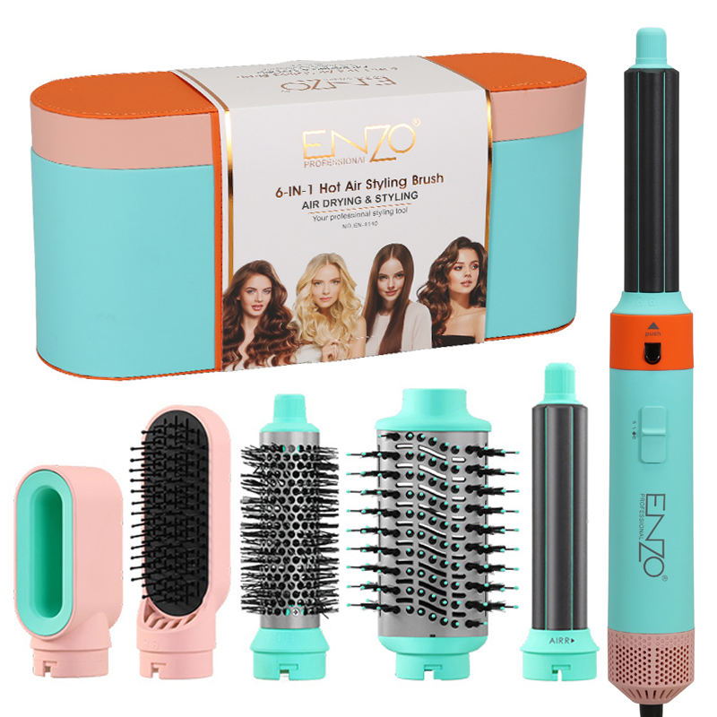 Cepillo Secador de Pelo 5 en 1,Hair- Styler- Wrap 1200W,Cepillo de Aire Caliente Set, Elimina El Frizz, 3 Temperaturas, cepillo electrico Pelo, cepillo Alisador, Rizador, Voluminizador