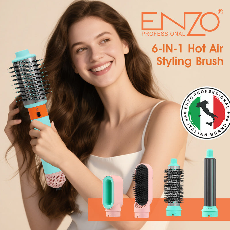 Cepillo Secador de Pelo 5 en 1,Hair- Styler- Wrap 1200W,Cepillo de Aire Caliente Set, Elimina El Frizz, 3 Temperaturas, cepillo electrico Pelo, cepillo Alisador, Rizador, Voluminizador