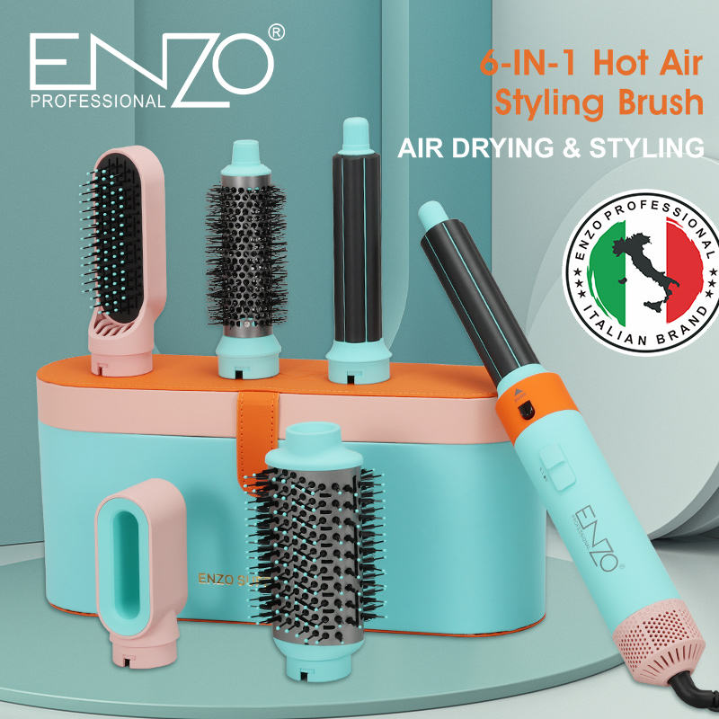 Cepillo Secador de Pelo 5 en 1,Hair- Styler- Wrap 1200W,Cepillo de Aire Caliente Set, Elimina El Frizz, 3 Temperaturas, cepillo electrico Pelo, cepillo Alisador, Rizador, Voluminizador