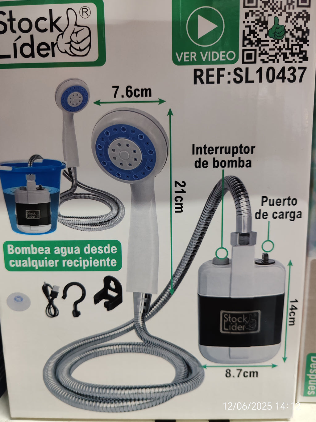 Ducha portátil recargable portátil inalámbrica