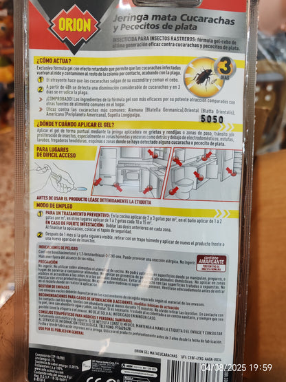 Jeringuilla para cucaracha muy muy buena