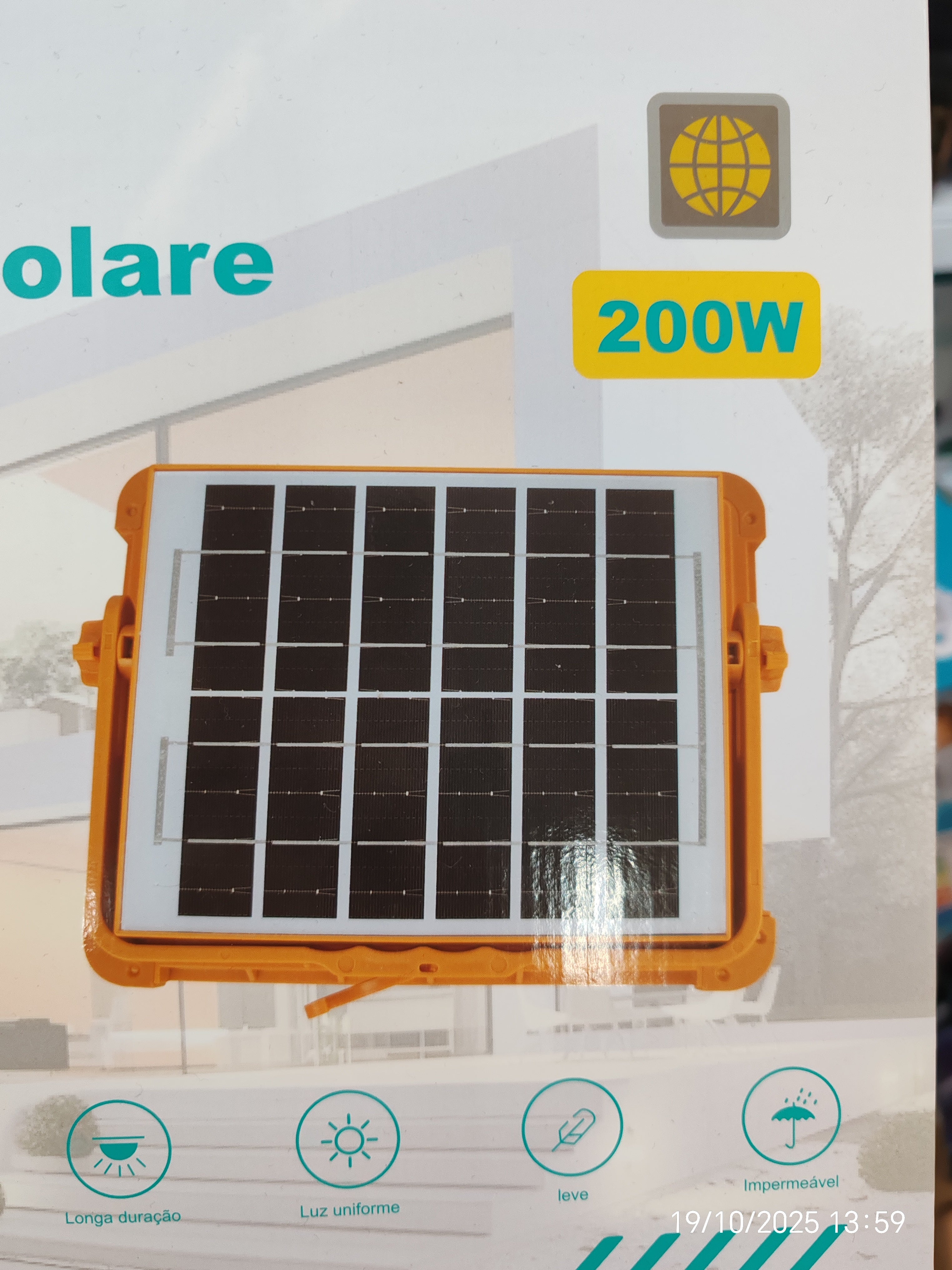Lampara led Fuco solar dé 200W