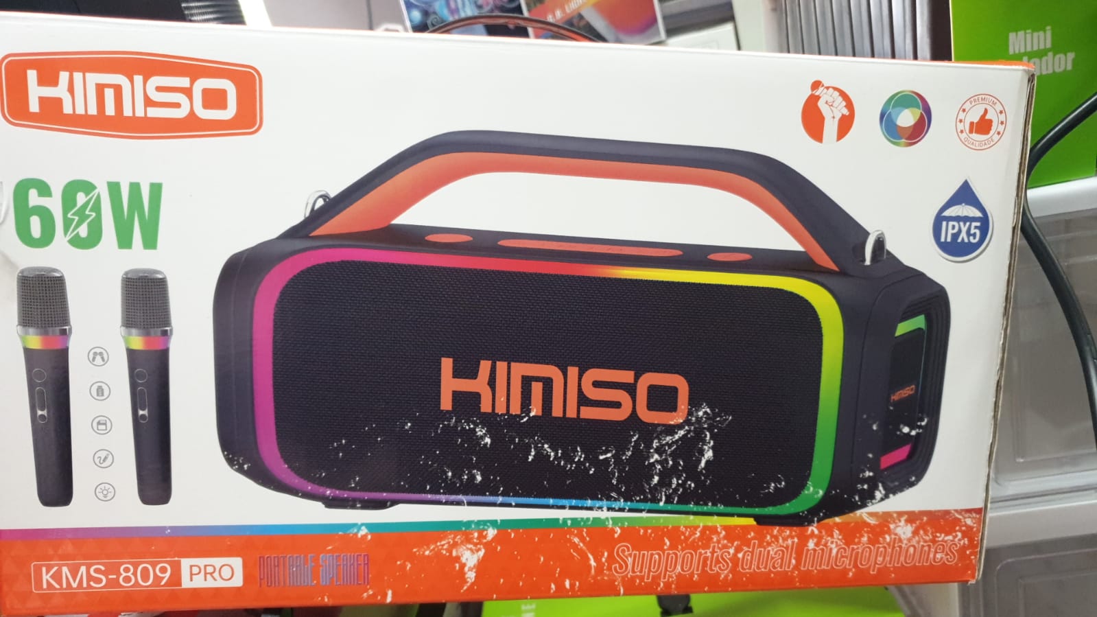 Altavoz 60W con dos micrófono 🎤🎤 karaoke 🎤 bluetooth música 🎵🎼 potente