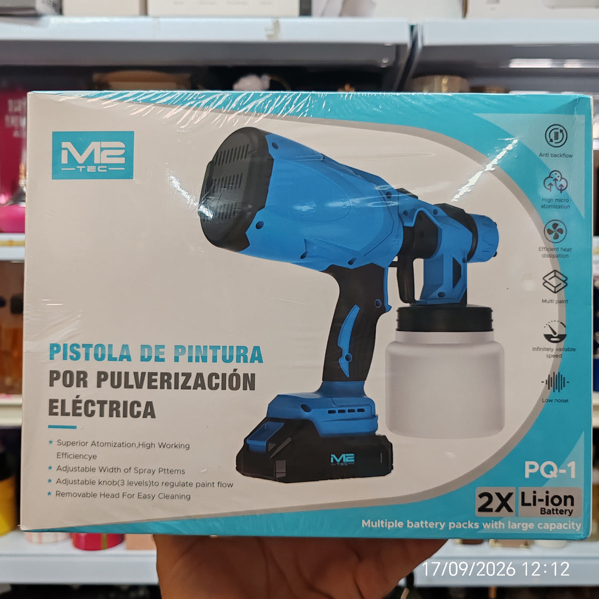 Pistola de pintura por pulverización electrica