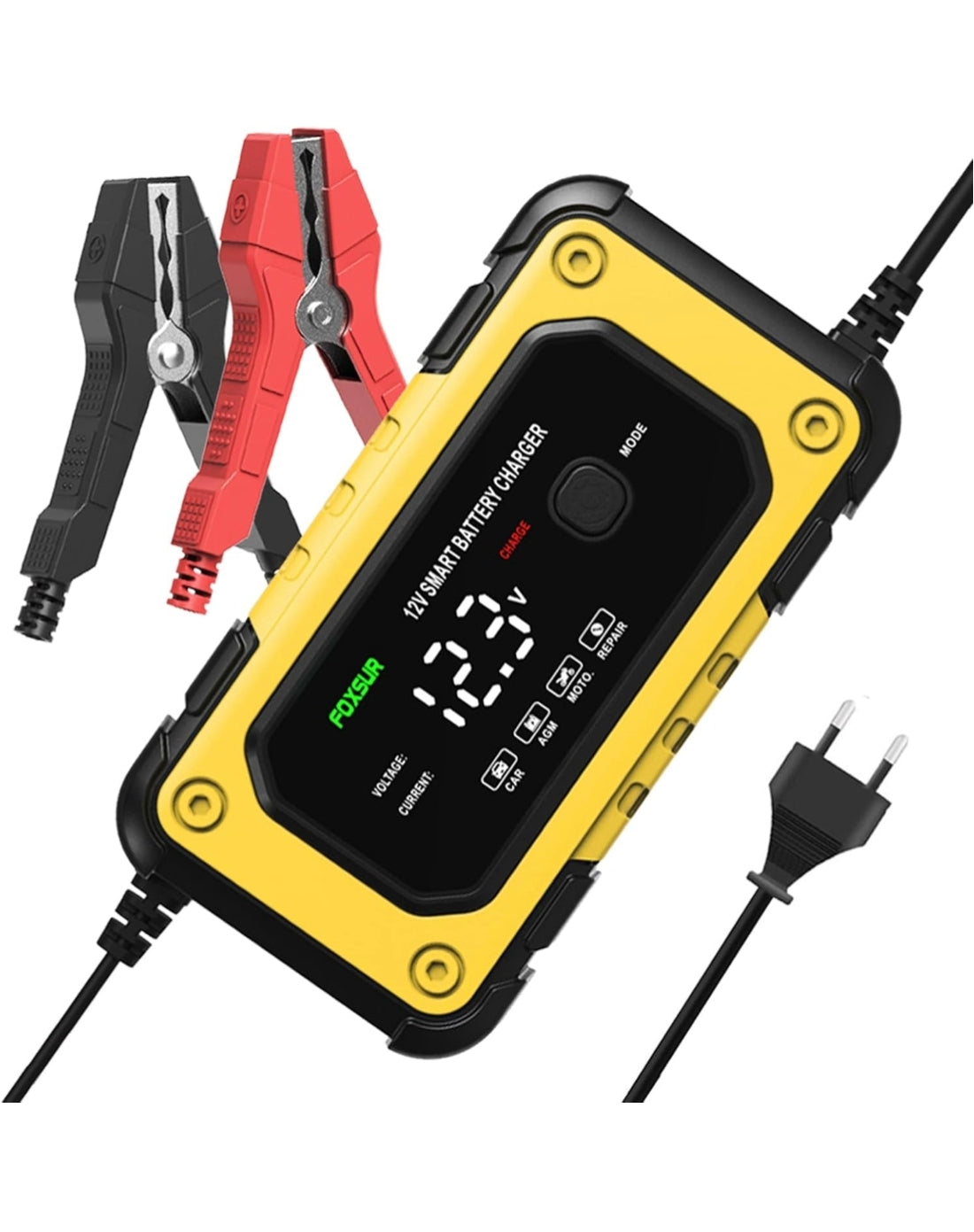 Cargador de batería coche moto camión 🚌 🛵🏍️ 12v inteligente con pantalla led