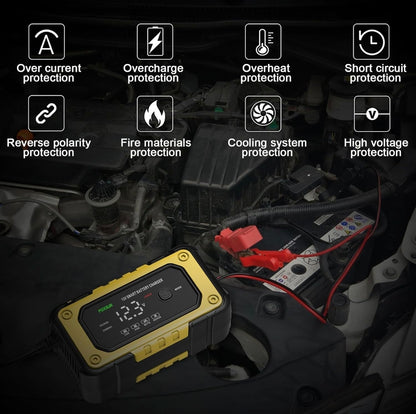 Cargador de batería coche moto camión 🚌 🛵🏍️ 12v inteligente con pantalla led