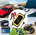 Cargador de batería coche moto camión 🚌 🛵🏍️ 12v inteligente con pantalla led