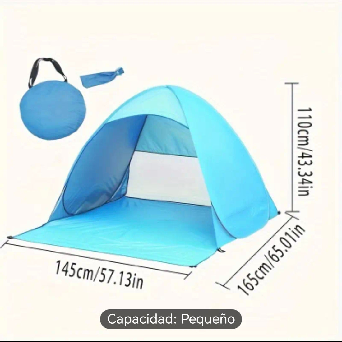 Carpa playa, tienda Playa accesorios, Tienda de Playa Portátil Ligera y Duradera que Te Protege del Sol - ¡ Protección UV UPF 50 la medida en la foto