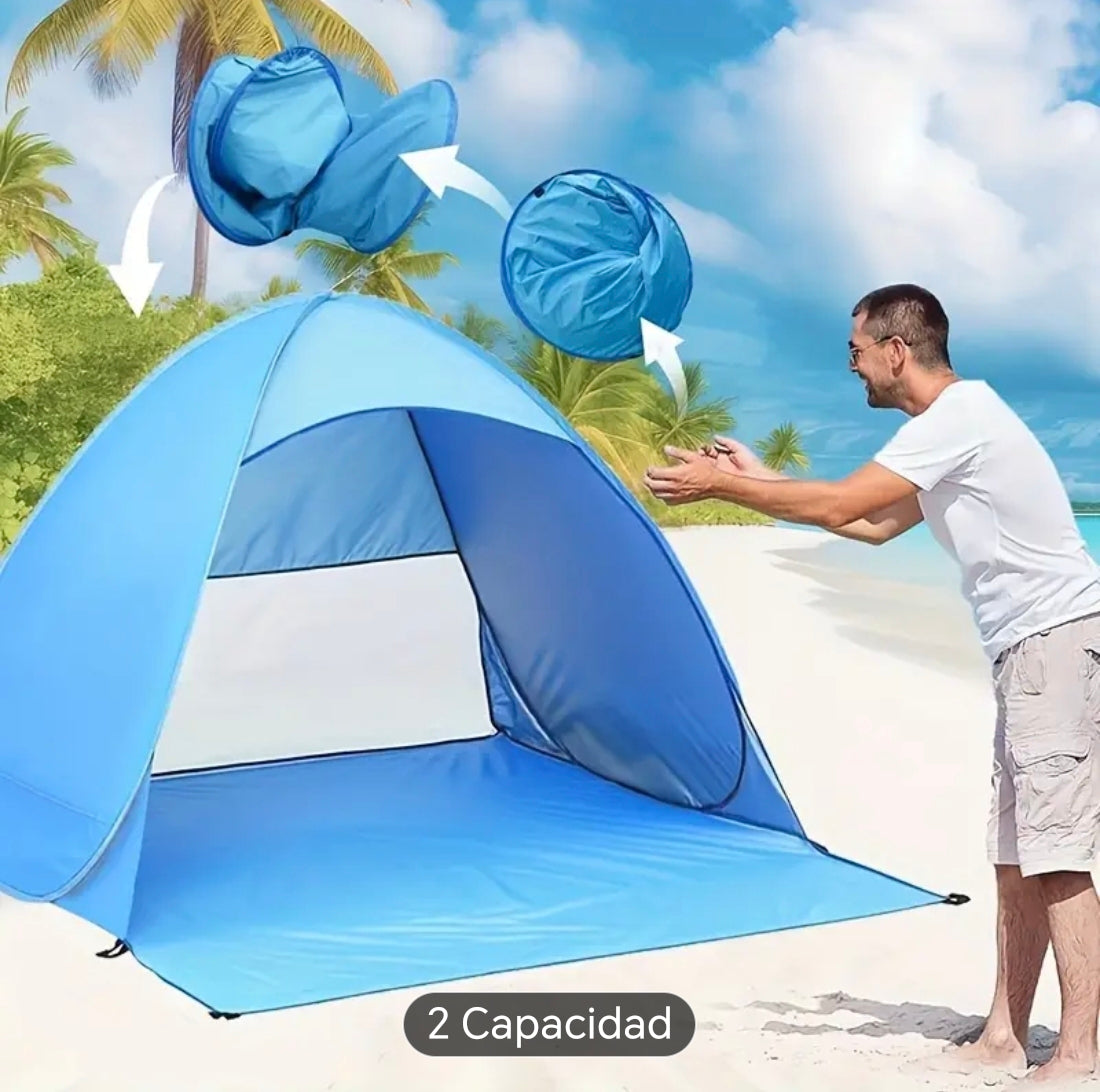 Carpa playa, tienda Playa accesorios, Tienda de Playa Portátil Ligera y Duradera que Te Protege del Sol - ¡ Protección UV UPF 50 la medida en la foto