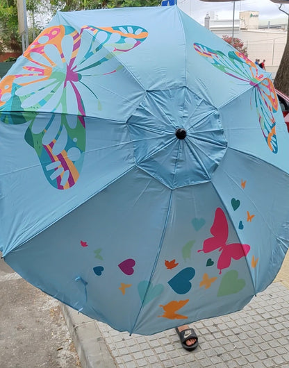Sombrilla ⛱️🏖️ aluminio dé buena calidad con protector solar dé 200