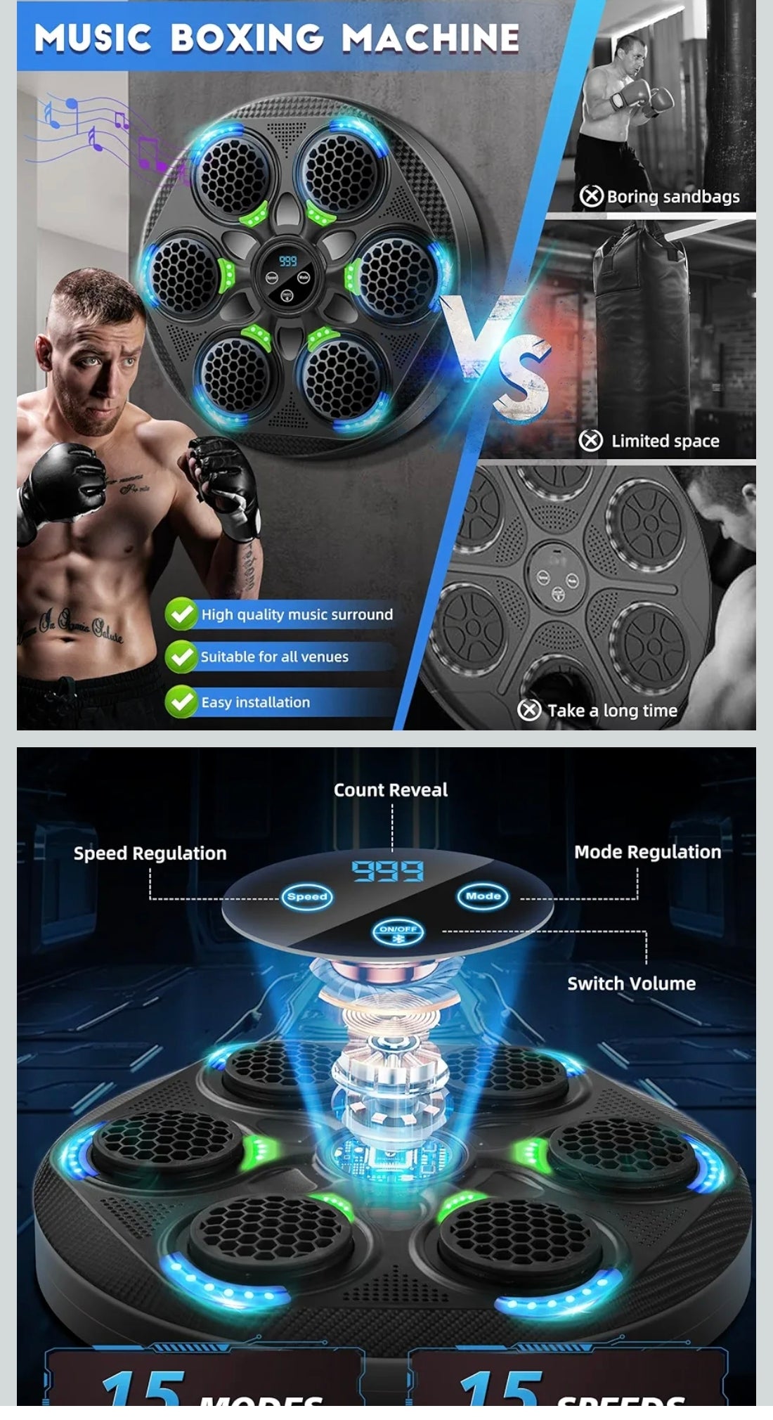Máquinas de boxeo compluto de silicona de alta calidad con guantes en color rojo