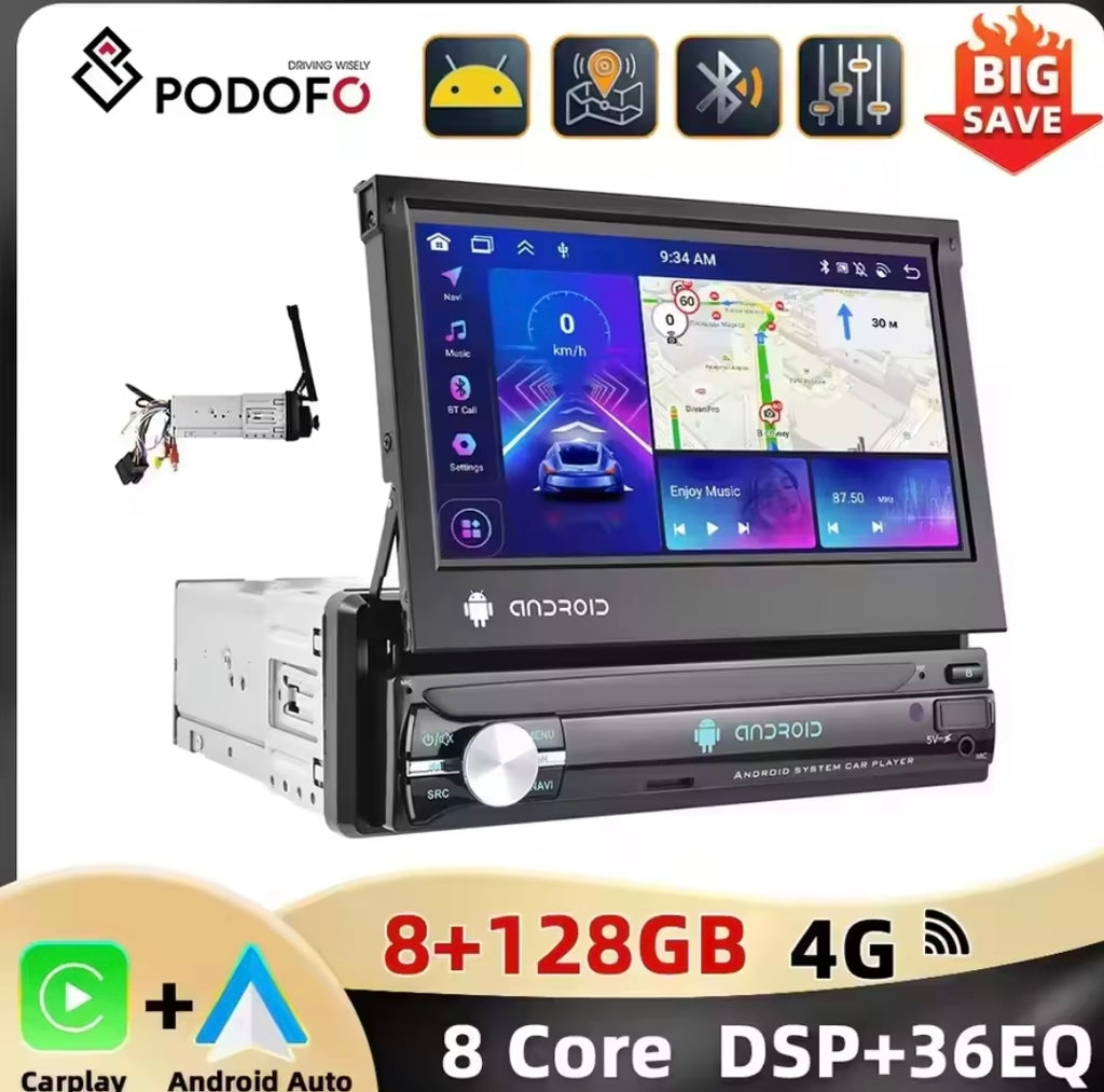 Radio pantalla con bluetooth wifi 🛜 android car Play muy buena calidad dé 64 g con cámara 🎥📷
