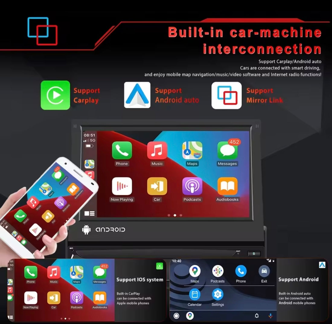 Radio pantalla con bluetooth wifi 🛜 android car Play muy buena calidad dé 64 g con cámara 🎥📷