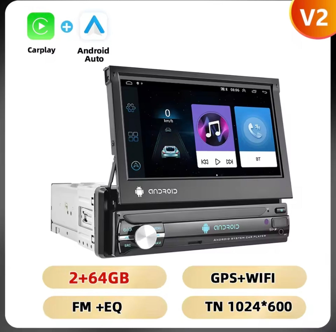 Radio pantalla con bluetooth wifi 🛜 android car Play muy buena calidad dé 64 g con cámara 🎥📷