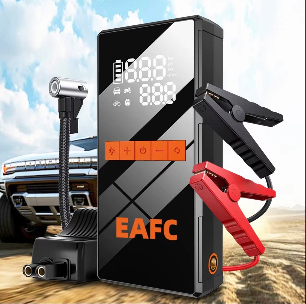 Nueva bomba de aire de 150PSI, potenciadores de emergencia para batería de coche, 1200A, arrancador de batería de coche, banco de energía, dispositivo de arranque portátil, arrancador de coche