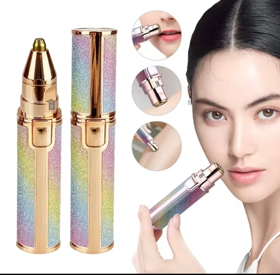 Depiladora eléctrica portátil 2 en 1, recortadora de cejas, depiladora de labios Facial para el cuerpo de las mujeres, Mini afeitadora indolora