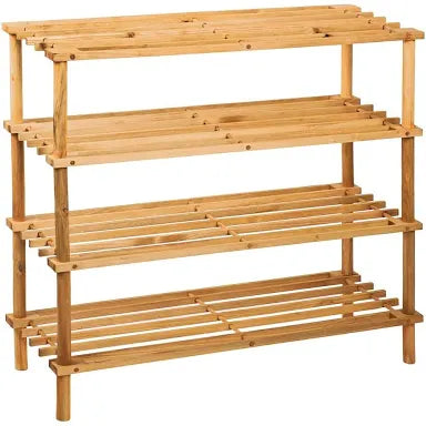 Zapatero 4 Baldas Madera Natural 63x26.5x68xcm Sanda