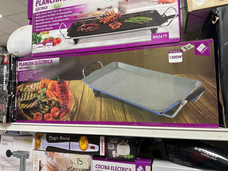 Plancha de Asar Gran Superficie 1500W