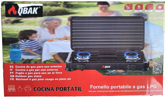 Fornello de dos fuegos portable para botano grande