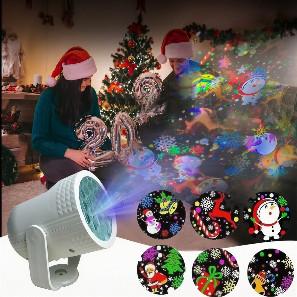 Mini proyector 📽️ led para decoración 🎍🎍 festivos