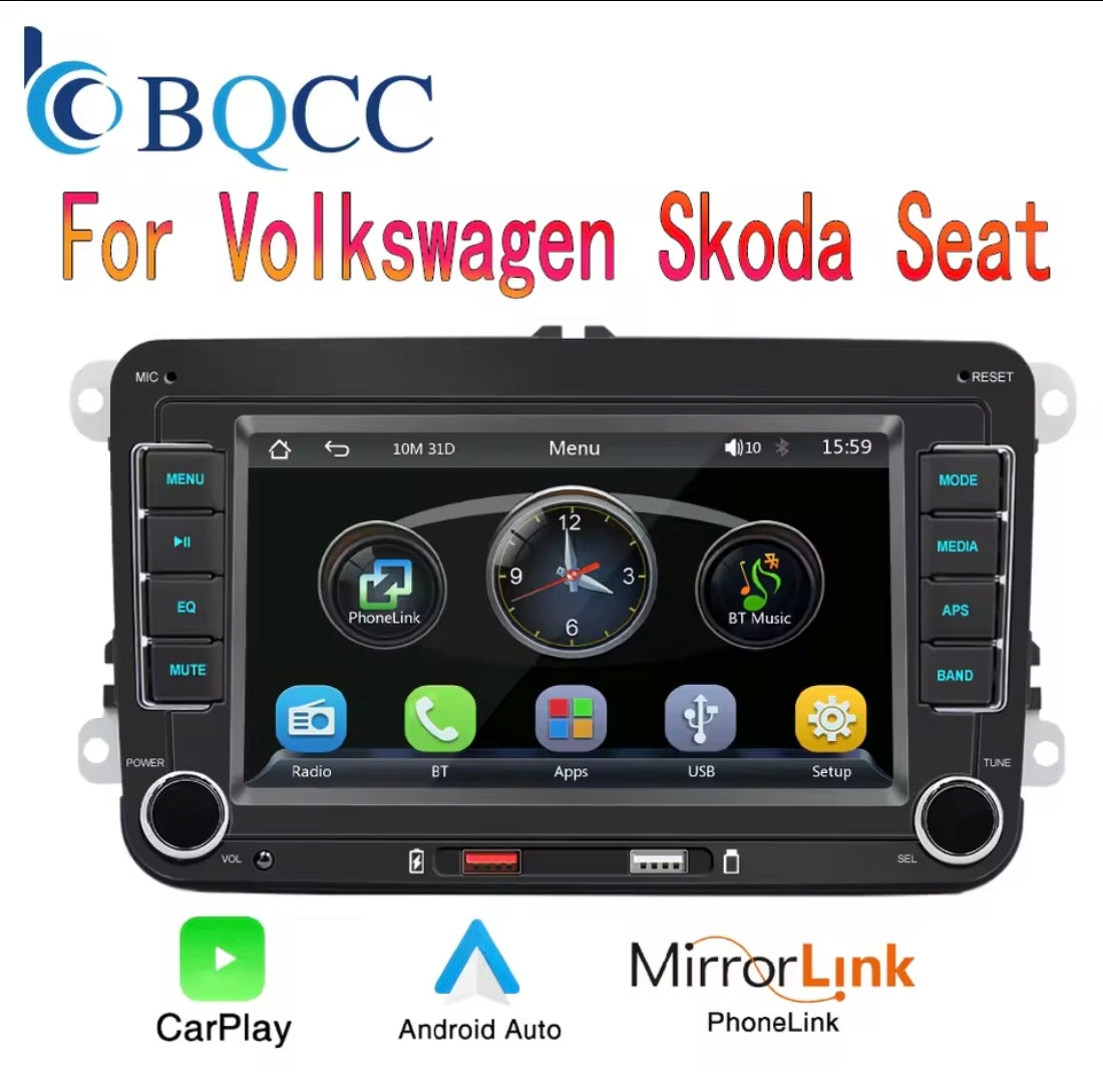 radio pantalla car play Android GPS entrada USB bluetooth Wi-Fi  cámara Volkswagen Seat Skoda