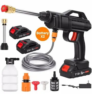 OFERTA
Pistola de Agua de Alta presión, 30Bar Limpiador de Alta presión portátil con batería de 6000mAh, Cargador y Manguera 5m, 435PSI Pistola