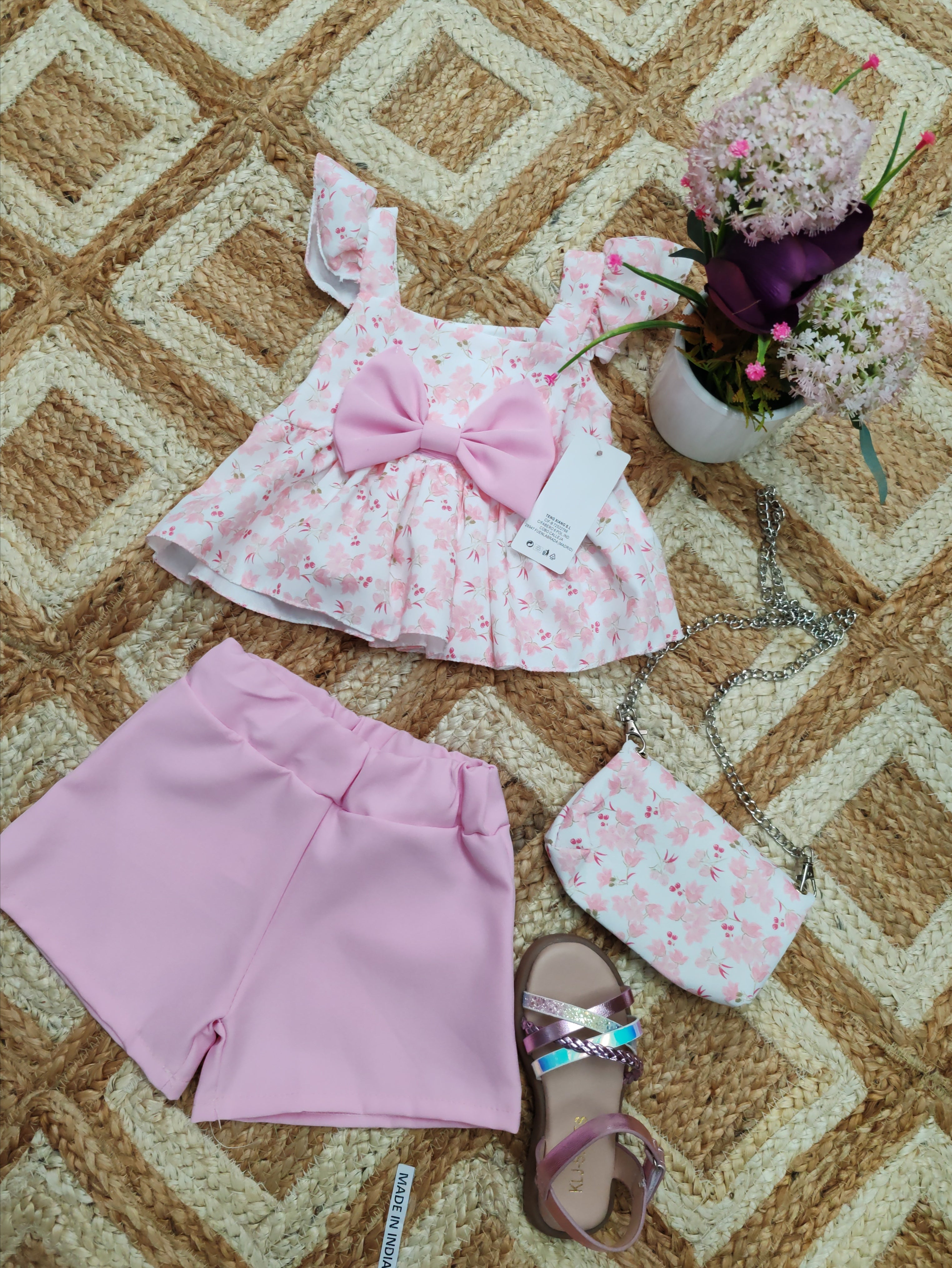 (Copia) Conjunto color Rosa 🩷 dé 2 a 12 viene bien dé talla sin sandalia