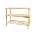 Zapatero 3 Baldas Madera Natural 63x26.5x49cm Sanda