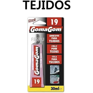 Gomagom 19 Pegamento Adhesivo para Tejidos de Alta Resistencia 20ml