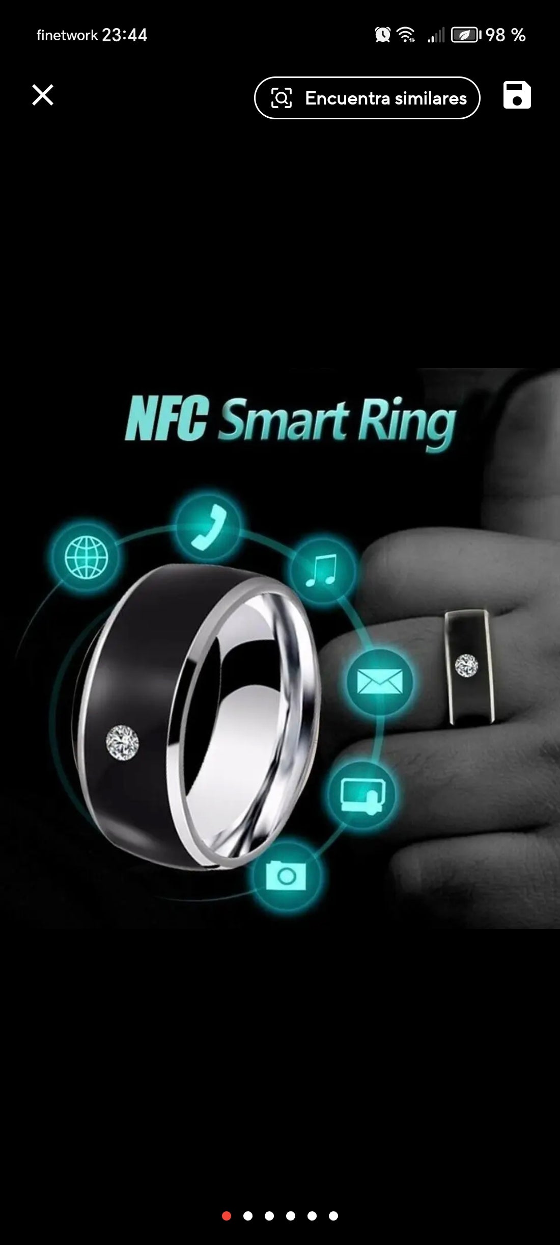 Anillo con NFC